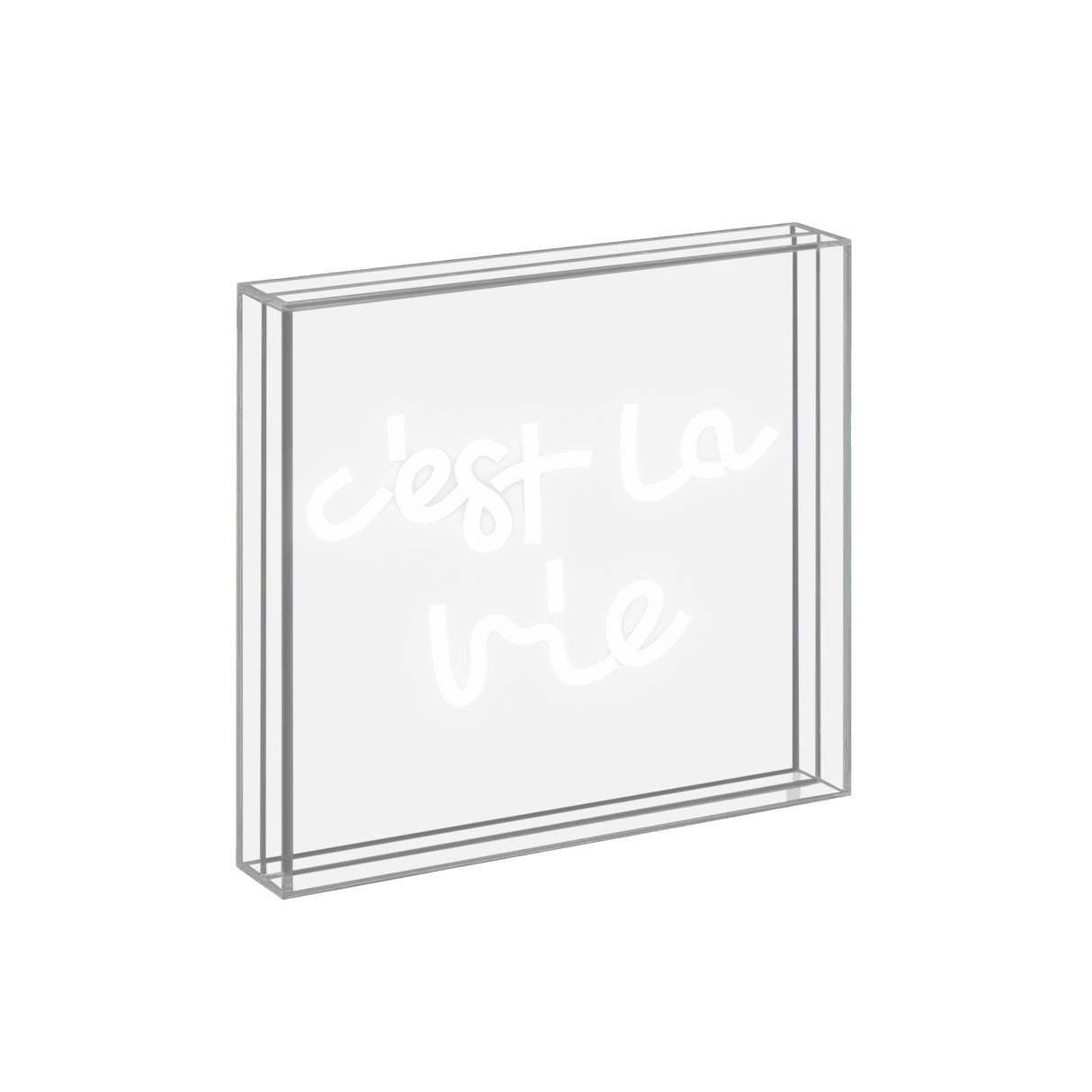 wd lifestyle wd lifestyle insegna neon con cornice in plexiglass 18 x 18 cm decoro cest la vie ean 8053300579389