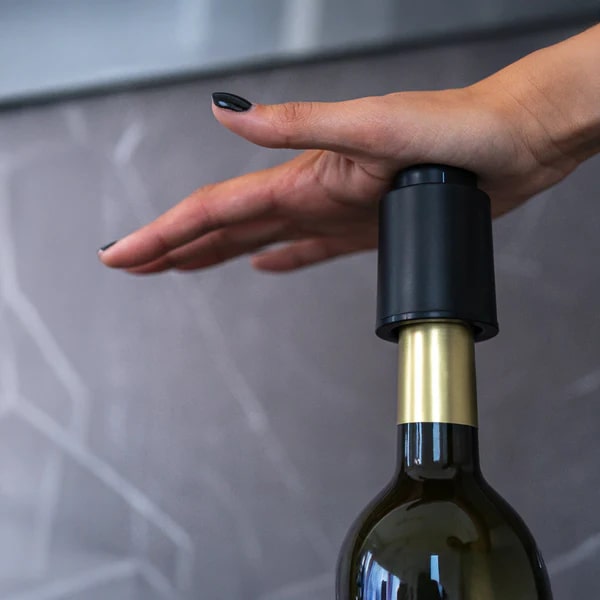 wd lifestyle wd lifestyle set 2 tappi ermetici per bottiglia di vino nero ean 8055035683188