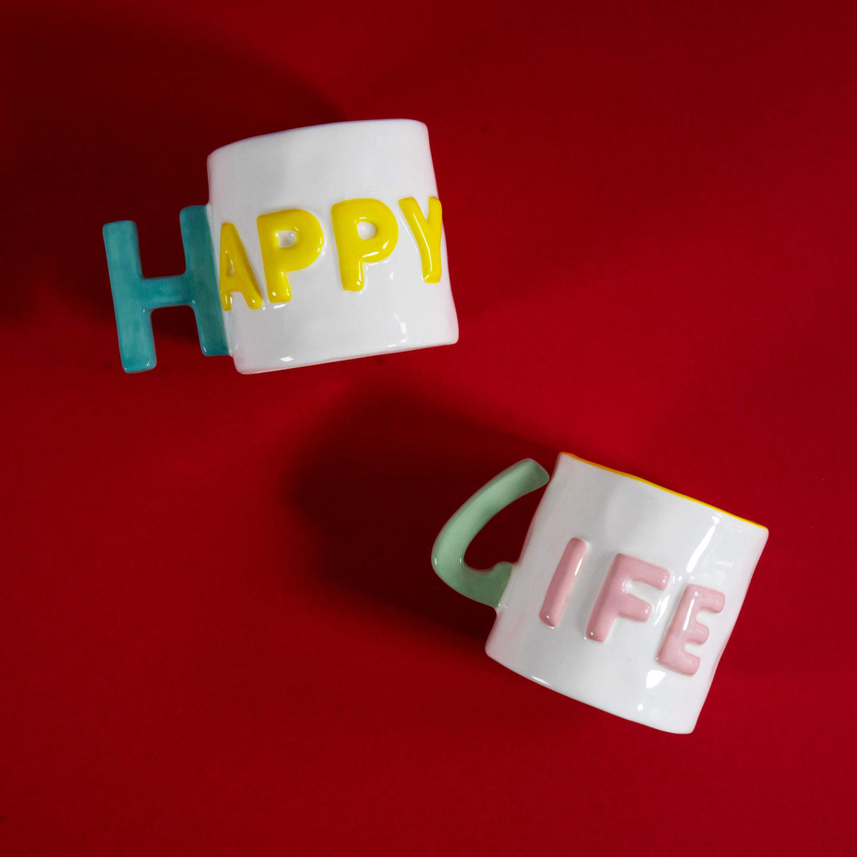 wd lifestyle wd lifestyle set 2 tazzine caffe in stoneware 100 ml decoro happy life ean 8055035684956