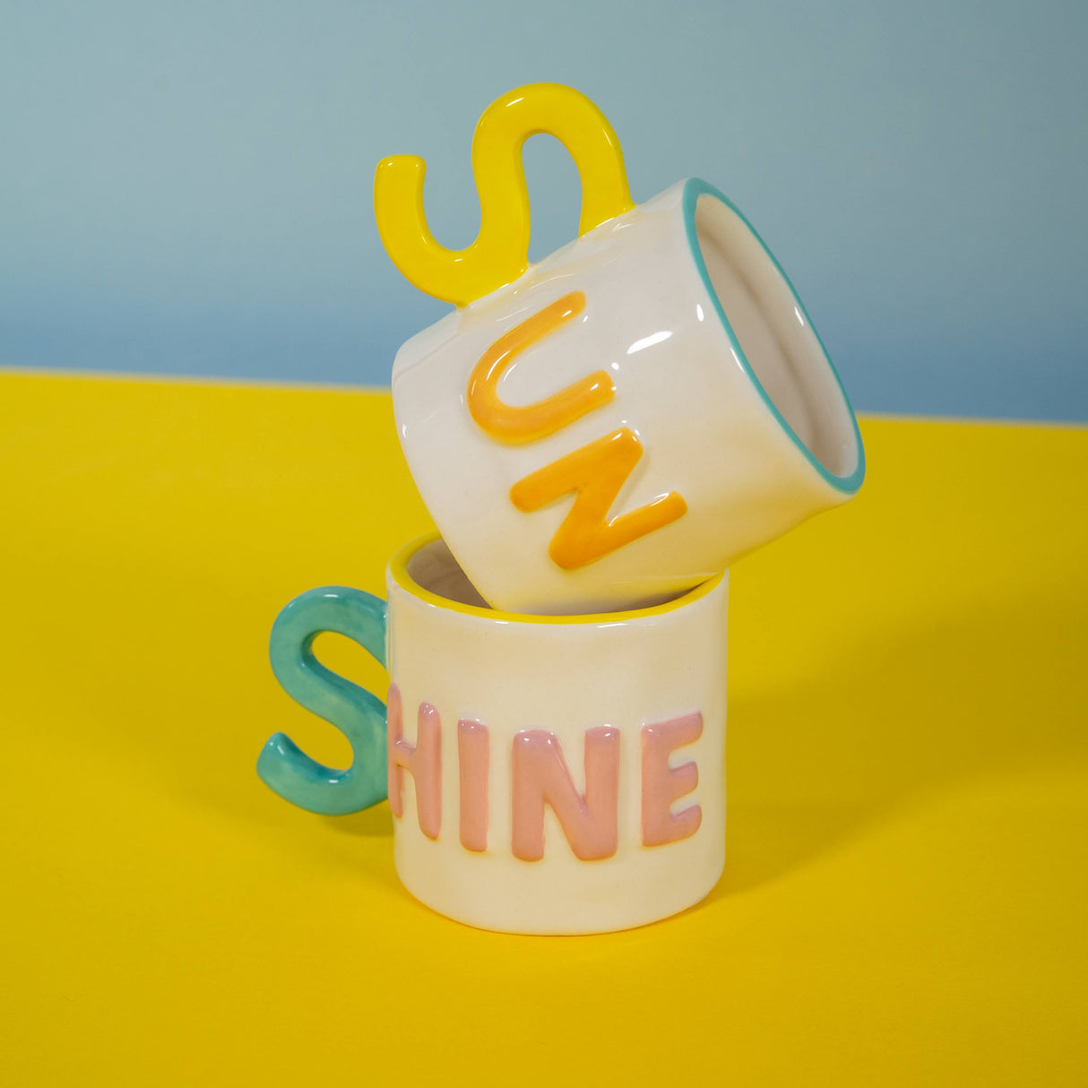 wd lifestyle wd lifestyle set 2 tazzine caffe in stoneware 100 ml decoro sun shine ean 8055035684970