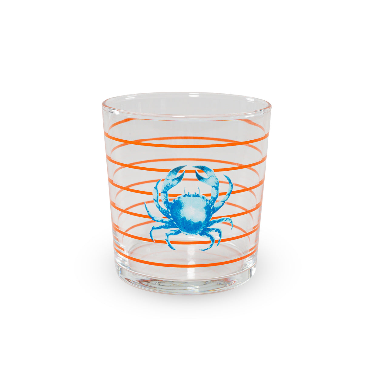 wd lifestyle wd lifestyle set 4 bicchieri in vetro 300 ml decoro mare con righe arancioni ean 8055035685298