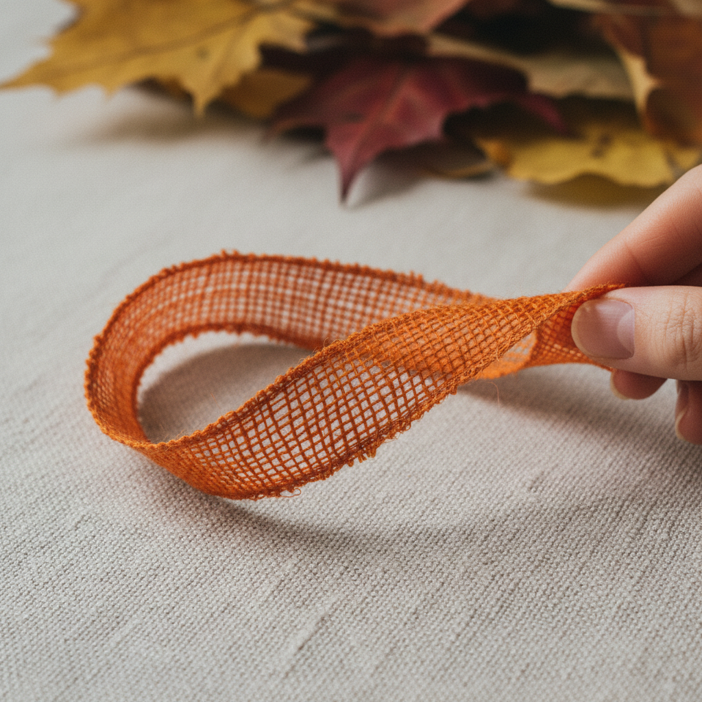 Allestisci con calore il nastro Arpimex Juta Arancio 35 mm × 18 mt. Perfetto per cerimonie, bomboniere e packaging rustico. ean 8018318258350