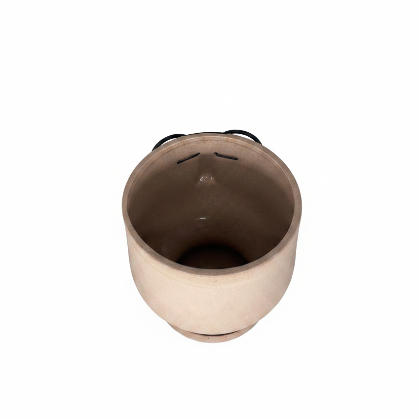 Vaso testa faccia uomo con occhiali in resina beige e nera. Decorazione originale, piccole piante e fiori. Arpimex, 15×15×16 cm, design moderno. ean 8018318502125