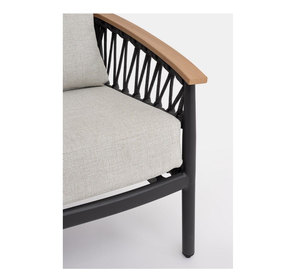 bizzotto bizzotto divano 2 posti fenix con cuscini colore antracite ean 8051836778726