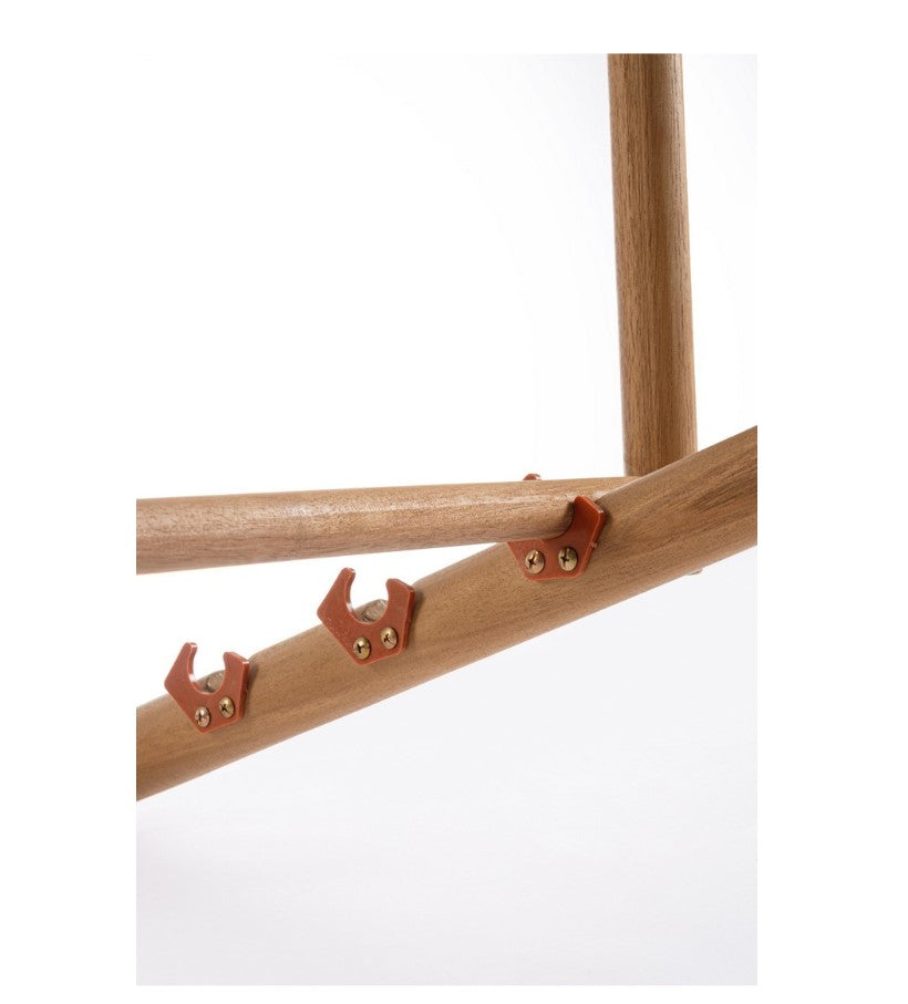 Bizzotto Bizzotto Liegestuhl Danubio in Teakholzoptik, Rückenlehne in Terrakotta, Artikelnummer 8051836783850