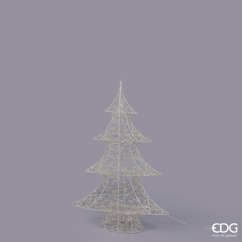 edg enzo de gasperi edg enzo de gasperi albero di natale led pearls 600 microled h 100 cm l 66 cm l 19 cm ip44 light gold ean 8059824546760