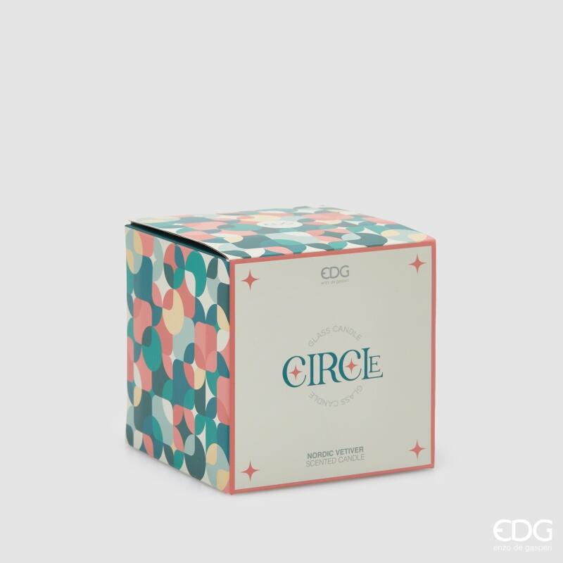 edg enzo de gasperi edg enzo de gasperi candela circle con profumo h 95 cm d 95 cm bomboniera vetro nordic vetiver ean 8059824517906
