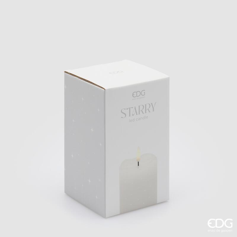 edg enzo de gasperi edg enzo de gasperi candela led starry con moccolo h 125 cm d 75 cm ip20 avorio ean 8059824475633