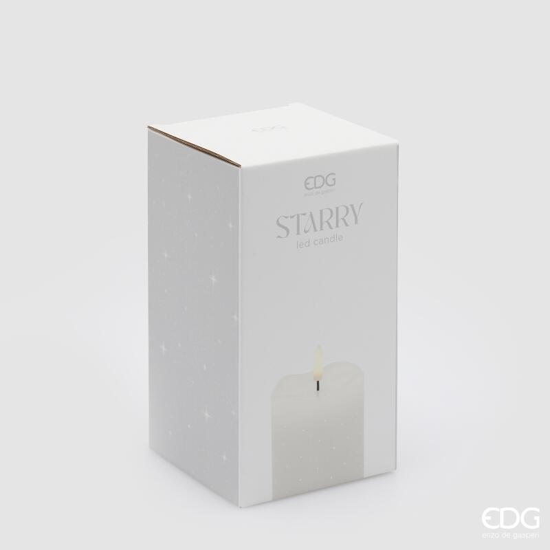 edg enzo de gasperi edg enzo de gasperi candela led starry con moccolo h 15 cm d 75 cm ip20 avorio ean 8059824475619