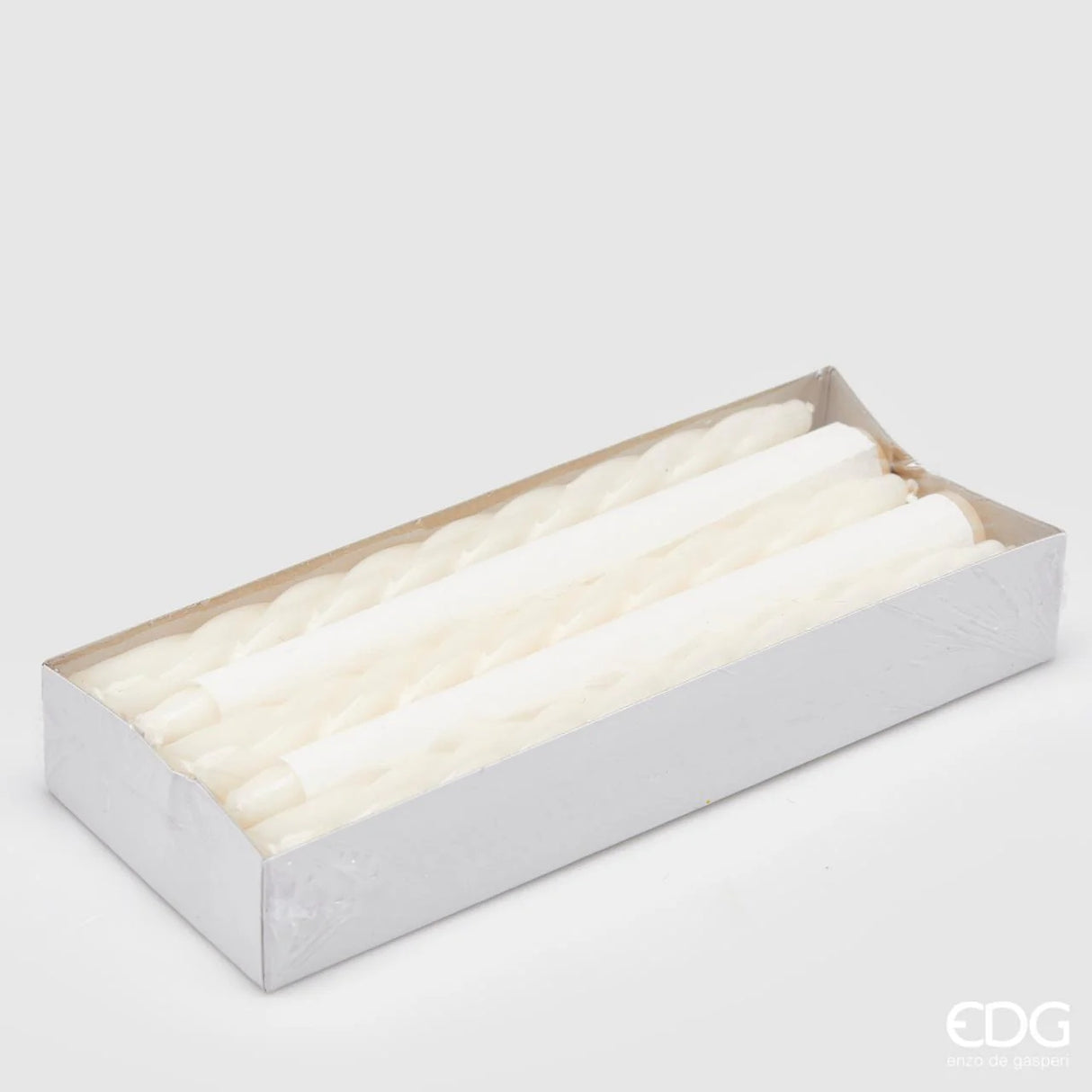 edg enzo de gasperi edg enzo de gasperi candela stelo twist h 23 cm d 22 mm cf 10 pz avorio ean 8059824153425