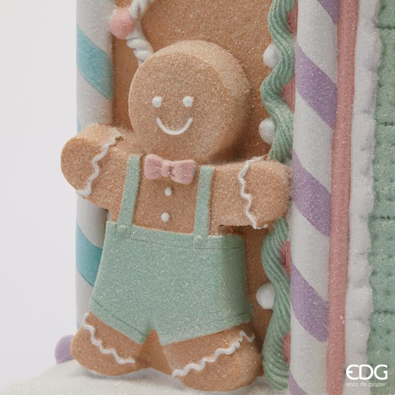 edg enzo de gasperi edg enzo de gasperi decoro casetta marzapane led natale h 93 cm l 50 cm l 15 cm multicolor ean 8059824567024