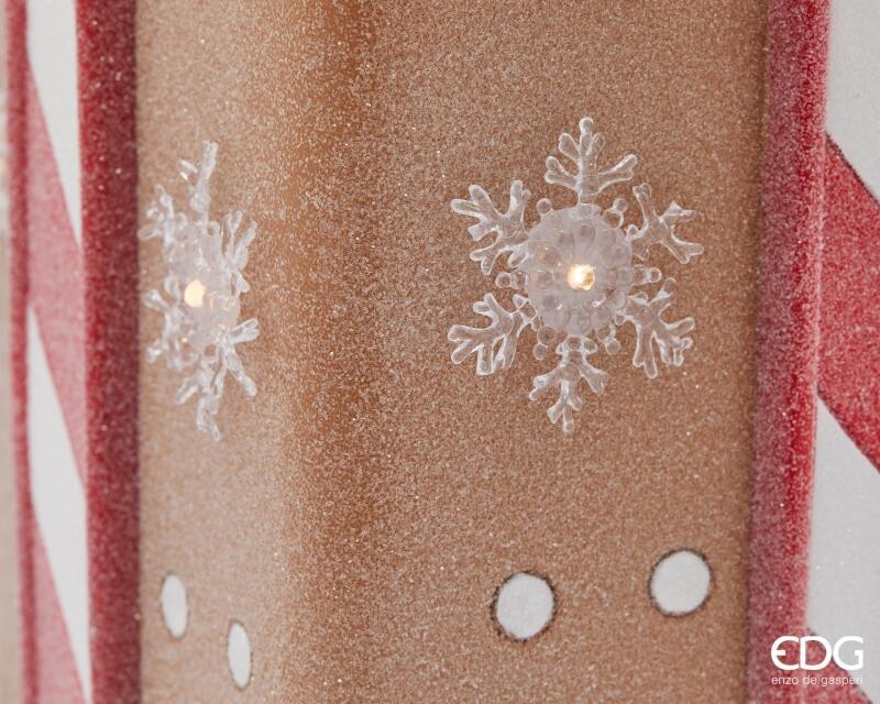 edg enzo de gasperi edg enzo de gasperi decoro pacco regalo marzapane natale led h 41 cm l 24 cm l 24 cm multicolo ean 8059824566966