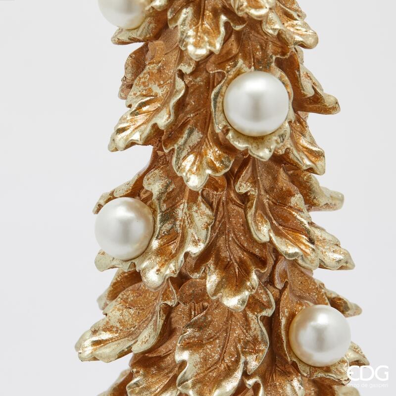 edg enzo de gasperi edg enzo de gasperi decoro pino di natale con perle h 48 cm d 18 cm gold ean 8059824562913