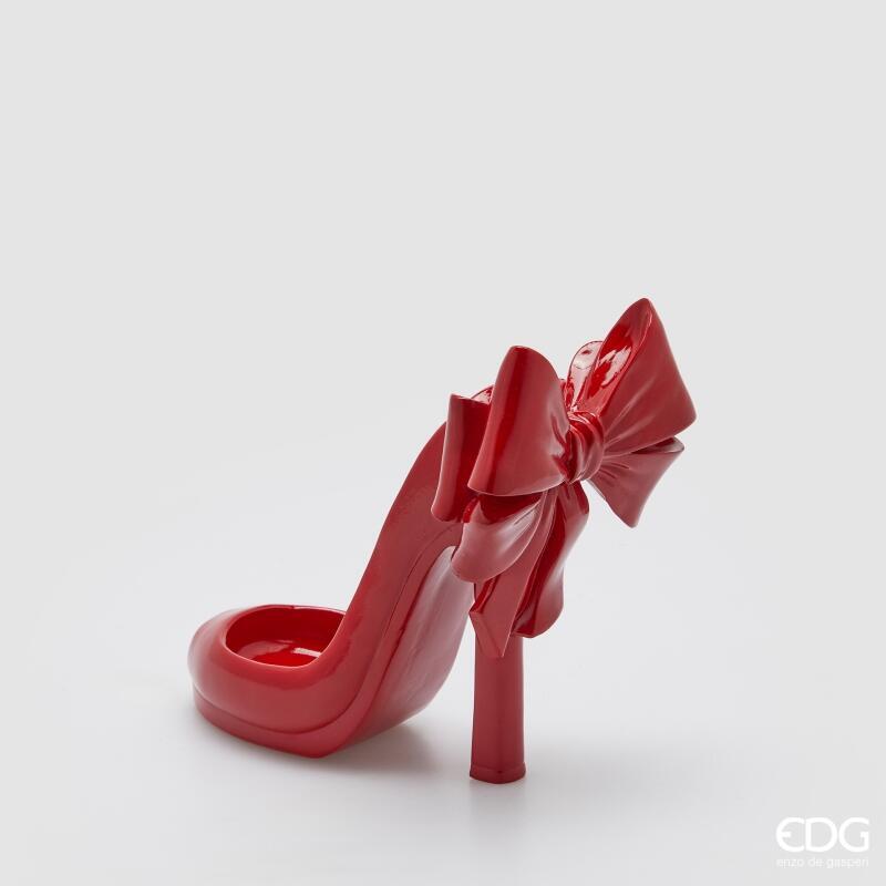 edg enzo de gasperi edg enzo de gasperi decoro scarpa portabottiglia di natale h 22 cm l 25 cm l 16 cm red ean 8059824562760