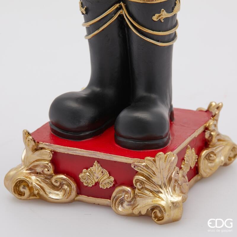 edg enzo de gasperi edg enzo de gasperi decoro soldatino schiccianoci natale h 41 cm l 12 cm l 105 cm green red ean 8059824541314