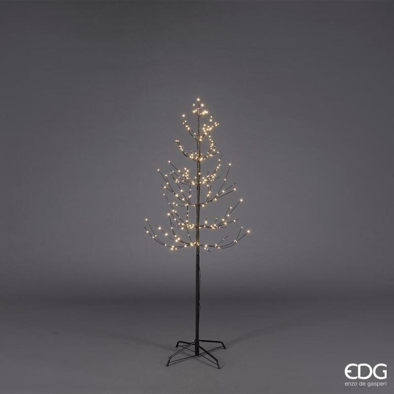 edg enzo de gasperi edg enzo de gasperi faggio di natale con 240 led d 55 cm h 150 cm tronco lungo smontabile black ean 8056372826184