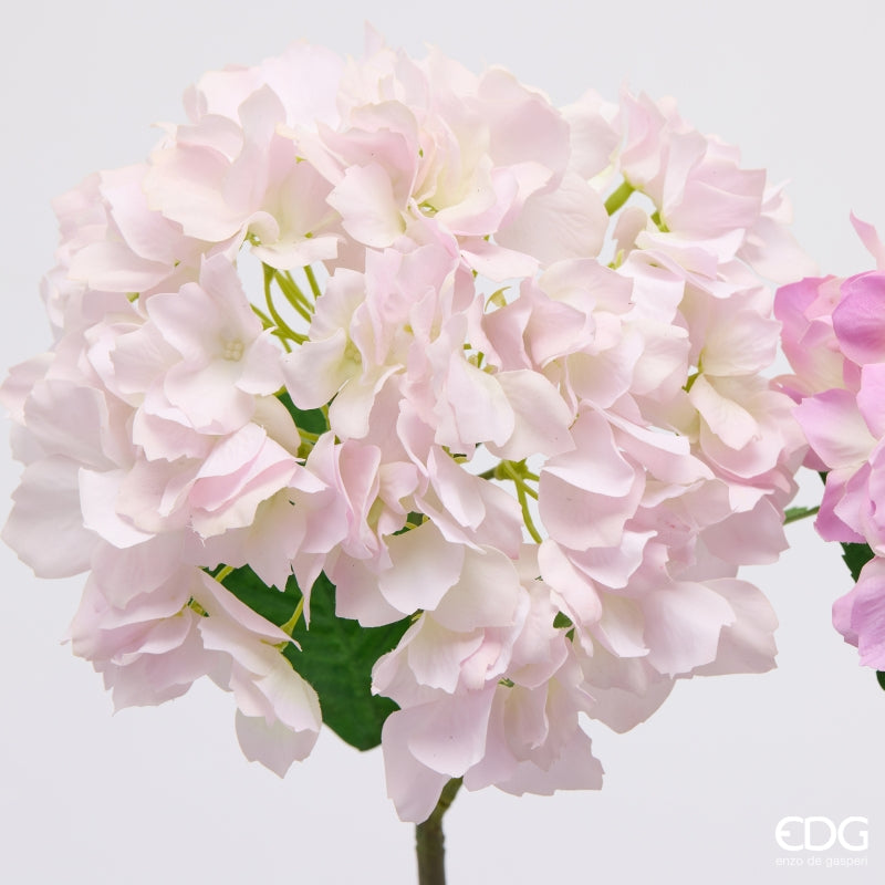 edg enzo de gasperi edg enzo de gasperi ortensia ramo con foglie ass h 50 cm pianta artificiale rosa chiaro o scuro 1 pz ean 8059824647184