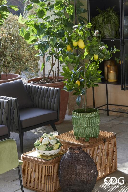 edg enzo de gasperi edg enzo de gasperi pianta artificiale di limoni duke con vaso pvc h 102 cm giallo verde ean 8056372982972