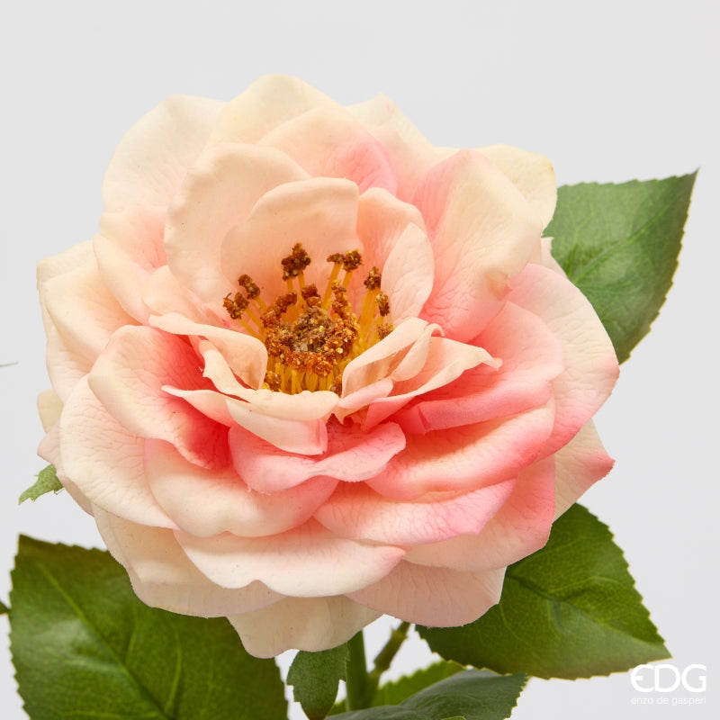 edg enzo de gasperi edg enzo de gasperi rosa ramo con foglie h 58 cm pianta artificiale pesca ean 8059824647405