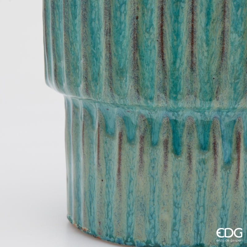 edg enzo de gasperi edg enzo de gasperi set 4 pz vaso glaze atlas righe h 68 cm h 56 cm h 44 cm h 37 cm waterproof mix blu ean 8059824609014