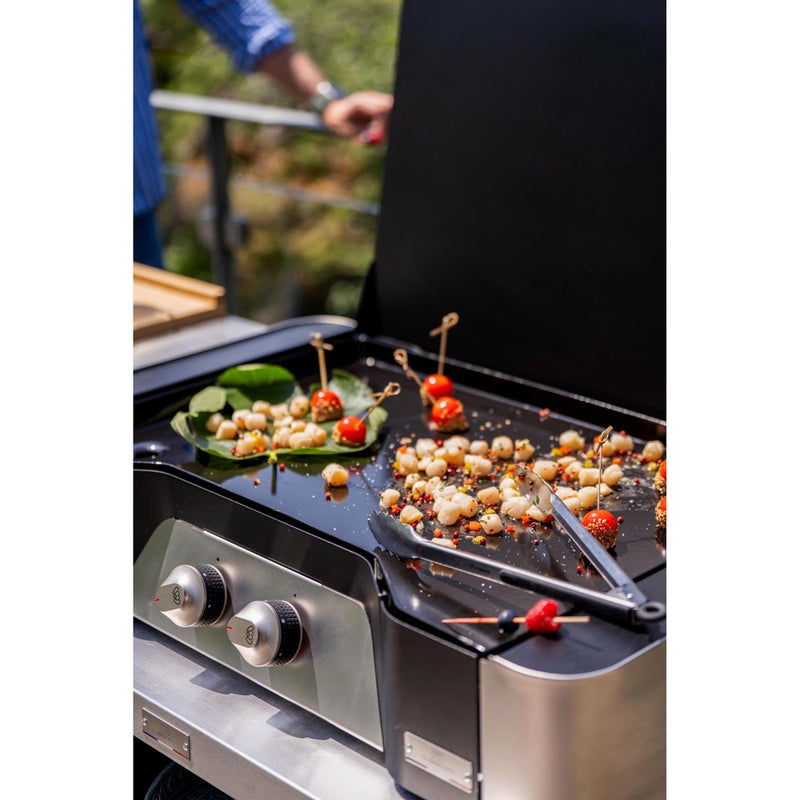 le marquier le marquier plancha a gas exclusive 260 duo 60 x 40 cm con coperchio piastra professionale ean 3339380172517