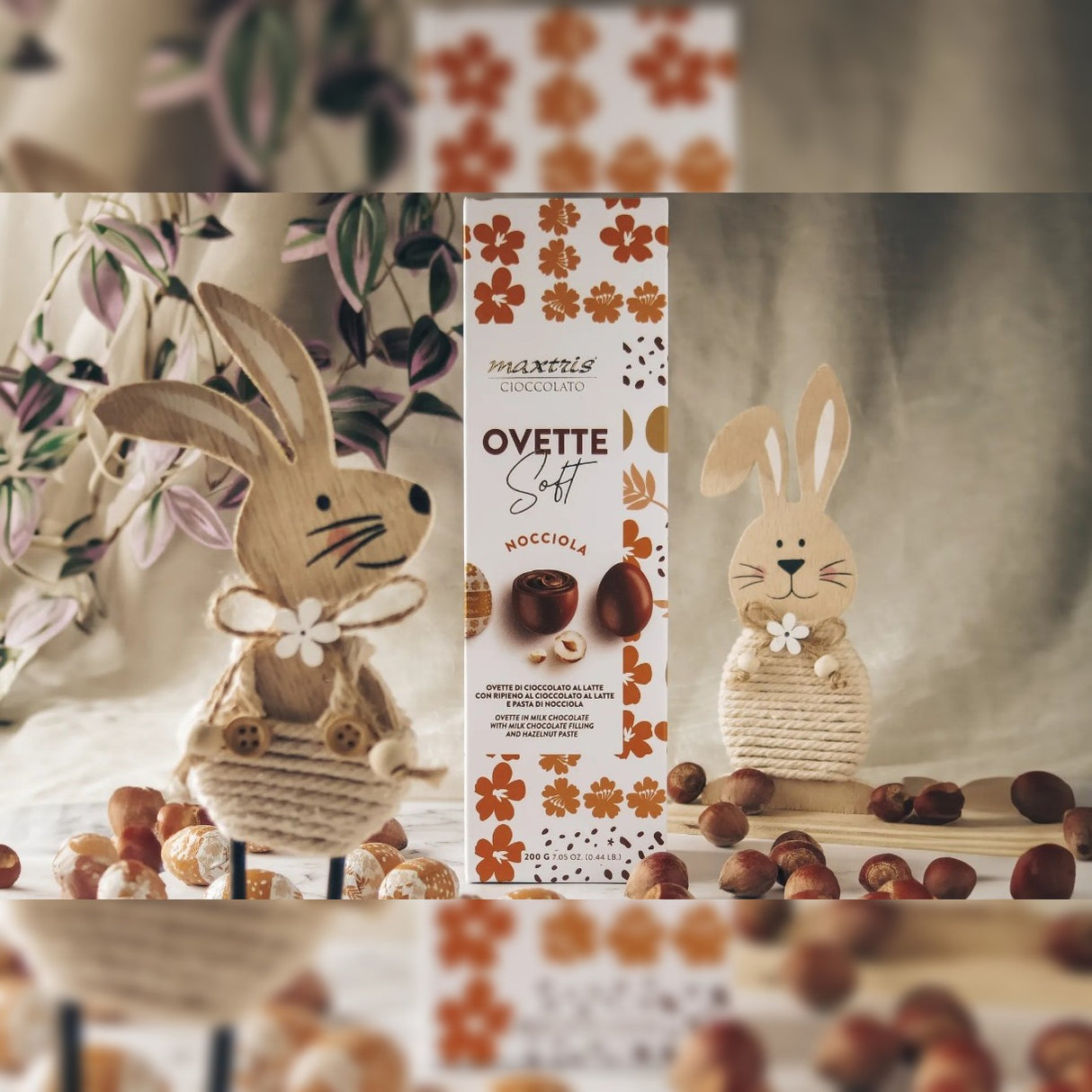 maxtris maxtris ovette di pasqua soft nocciola stagnolate in astuccio 200 gr ean 8022470871210