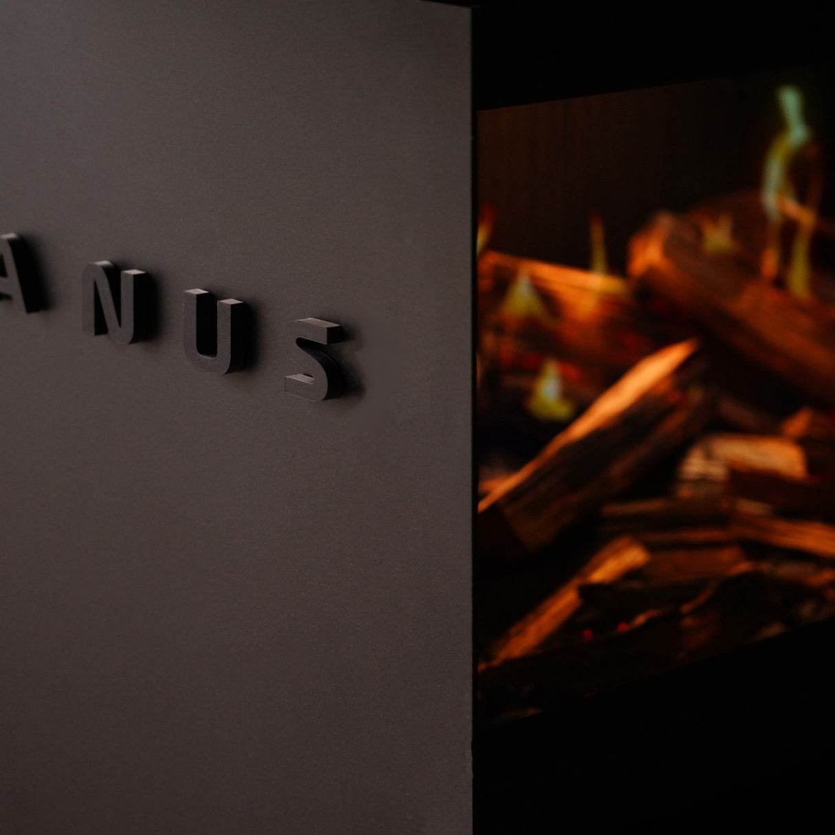 nobis nobis camino elettrico janus 90 senza ventilazione a led 4k fiamma olografica