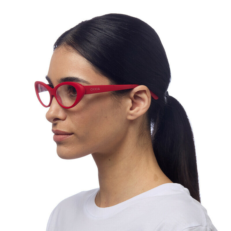 okkia okkia occhiale da lettura mod lina cat eye red diottrie 1 00 ean 8053806010614