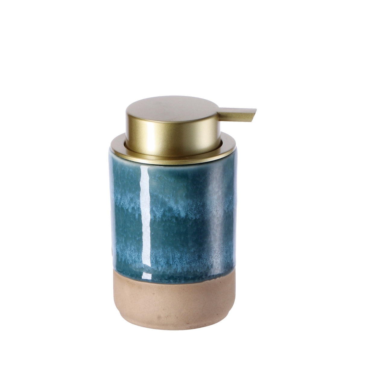 Italienisches Geschenk Italienisches Geschenk Seifenspender aus Keramik, Durchmesser 9 cm, Höhe 14 cm, moderner Seifenspender für das Badezimmer, Halter für Flüssigseife, 1 Stück, EAN 8057586010024