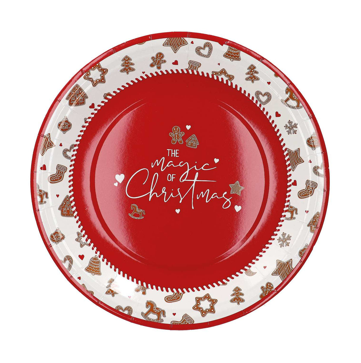regalo italiano regalo italiano piattini carta natale d 23 cm ass cf 12 pz rosso bianco 1 pz ean 8057586122680
