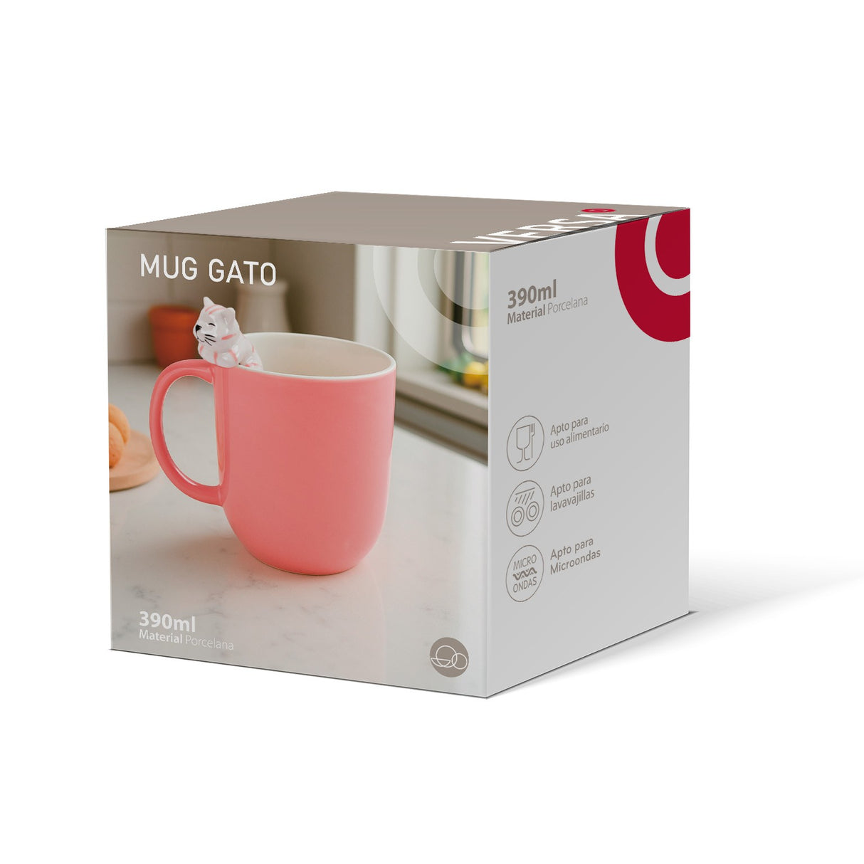 versa versa tazza gatto 390 ml porcellana rosa ean 8420327588593