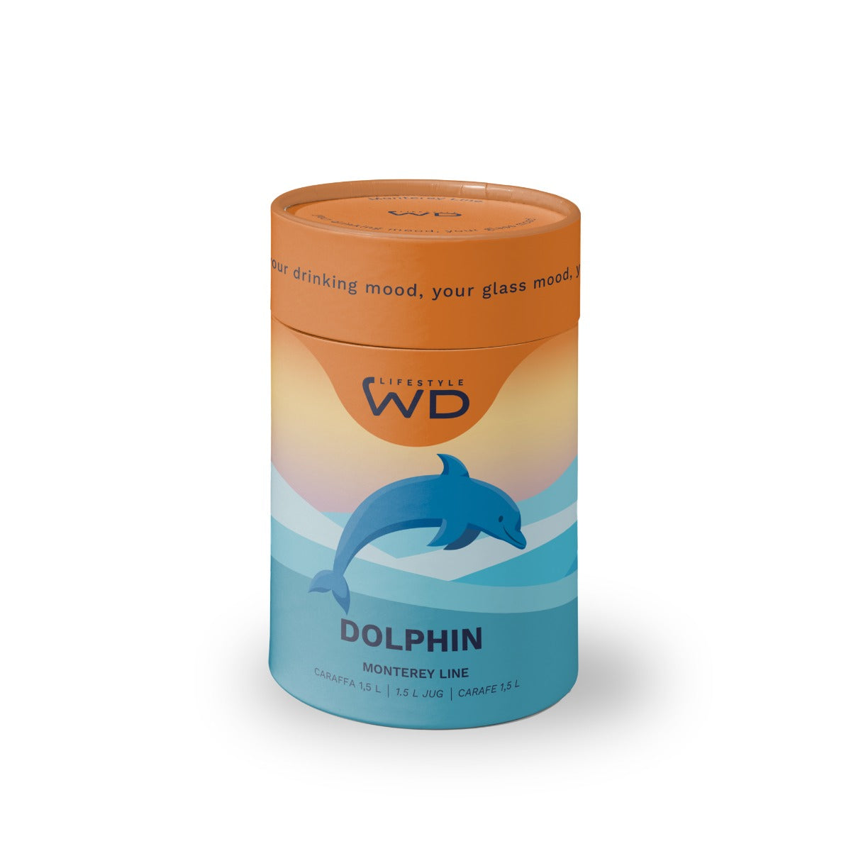 wd lifestyle wd lifestyle caraffa vetro borosilicato cc 15 lt decoro delfino ean 8053300579075