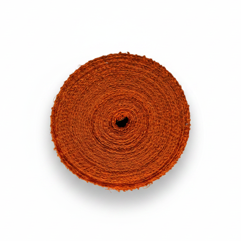 Allestisci con calore il nastro Arpimex Juta Arancio 35 mm × 18 mt. Perfetto per cerimonie, bomboniere e packaging rustico. ean 8018318258350