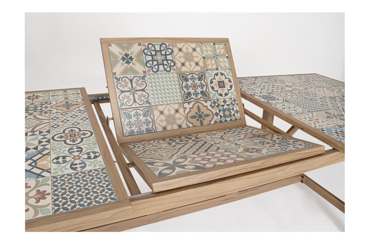 bizzotto bizzotto tavolo allungabile rettangolare kalimera 212 285 x 106 cm con mattonelle colore desert ean 8051836788886