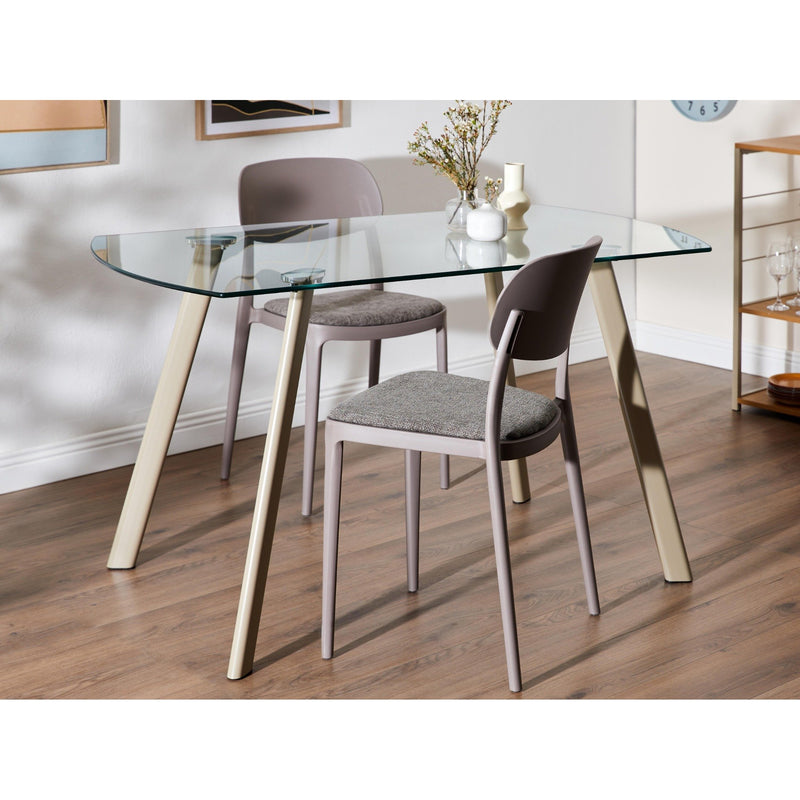 di mo di mo sedia yulia in pp con seduta in tessuto tortora 515 x 42 x 815 cm sedia moderna e resistente ean 8010402523276