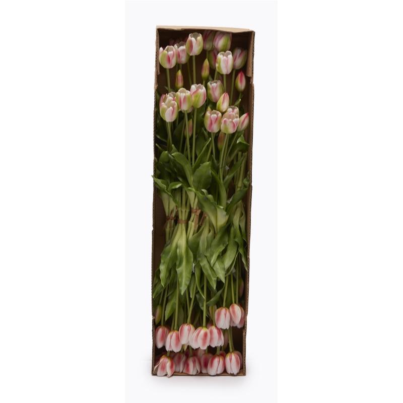 edg enzo de gasperi edg enzo de gasperi bouquet di 5 tulipani chiusi gomma olis ass h 40 cm bianco o rosa 1 pz ean 8059824081803