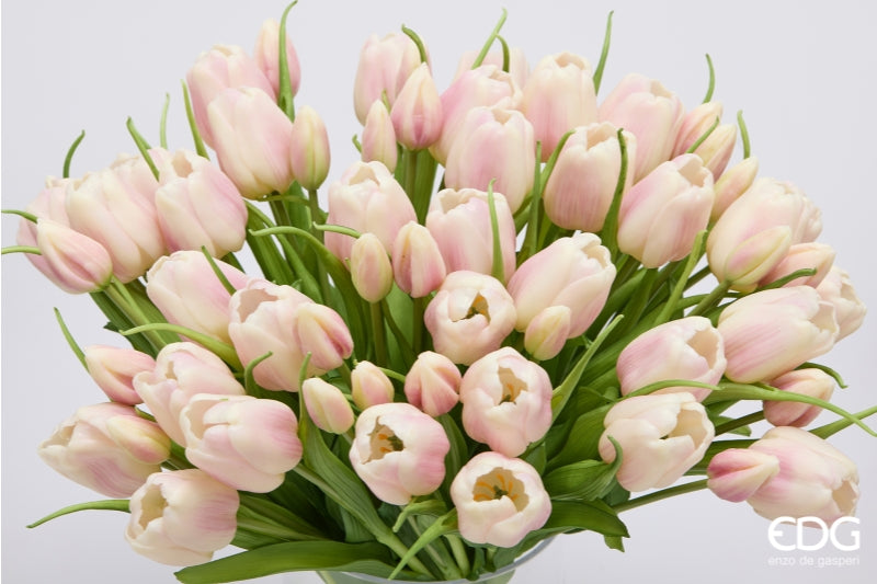 edg enzo de gasperi edg enzo de gasperi bouquete tulipano chiuso x4 h 40 cm con bocciolo bianco rosa ean 8059824612922