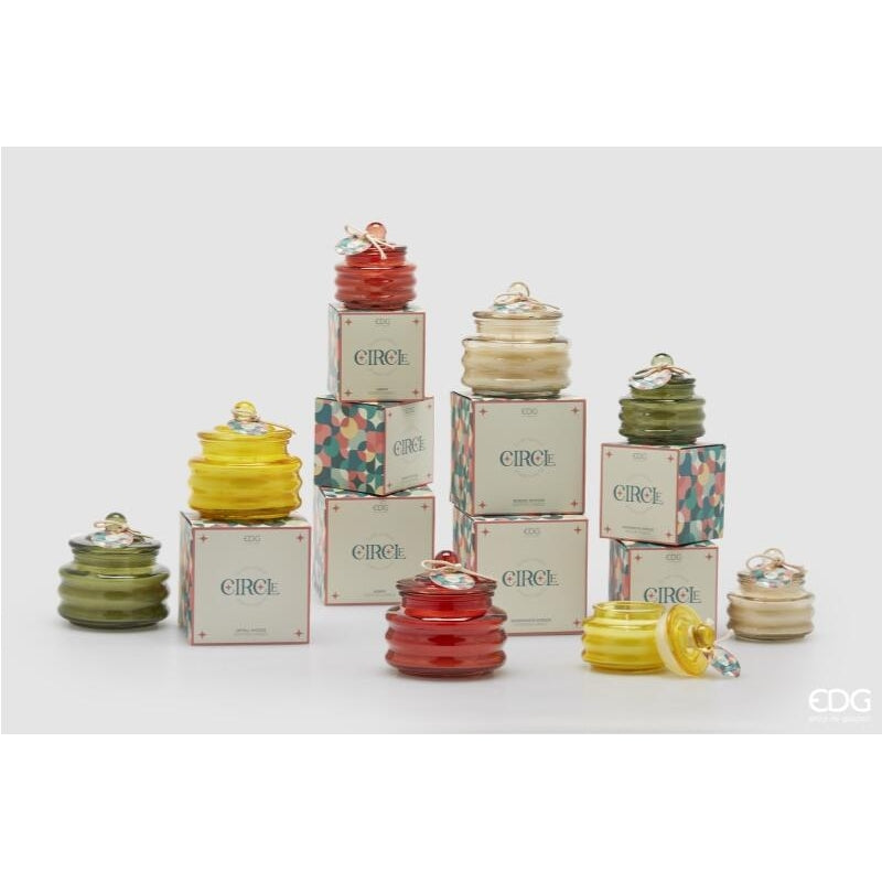 edg enzo de gasperi edg enzo de gasperi candela circle con profumo h 75 cm d 75 cm bomboniera vetro nordic vetiver ean 8059824517845