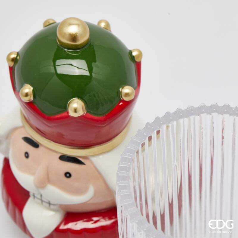edg enzo de gasperi edg enzo de gasperi contenitore soldatino natale h 30 cm d 11 cm green red ean 8059824539618