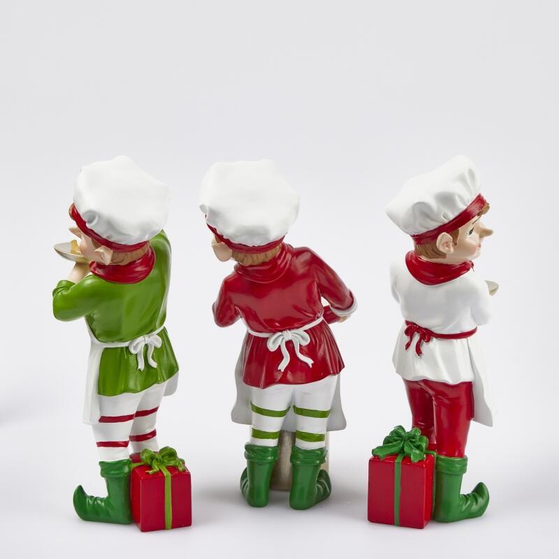 edg enzo de gasperi edg enzo de gasperi decoro elfo cuoco di natale ass h 30 cm green red 1 pz ean 8059824389497