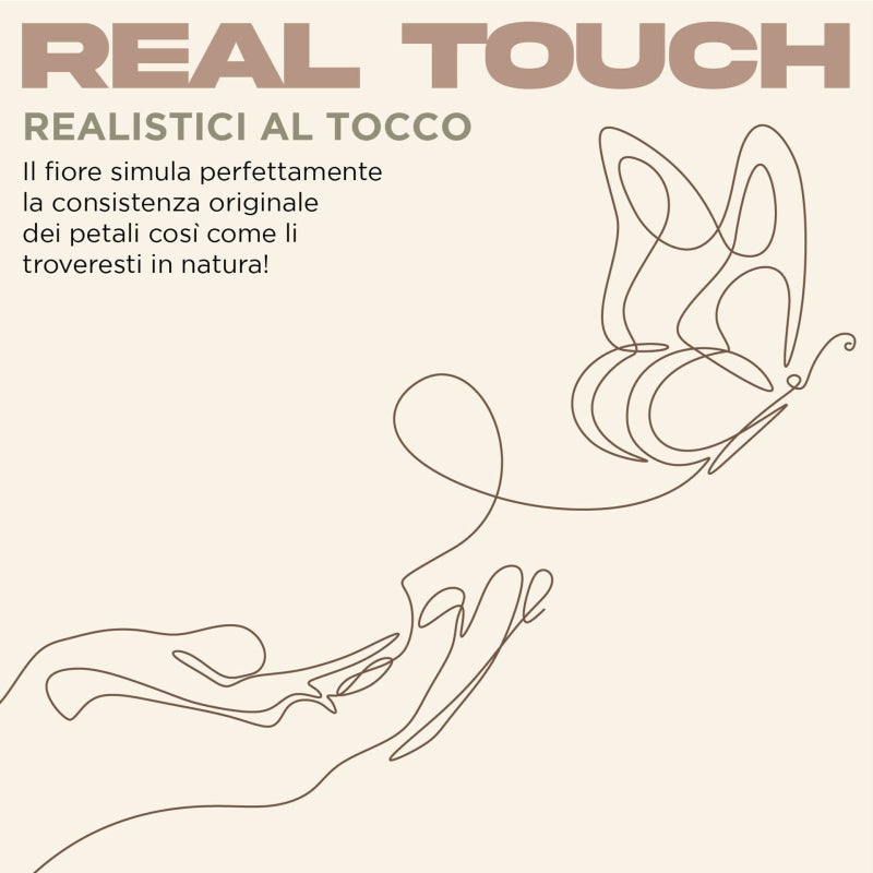 edg enzo de gasperi edg enzo de gasperi rosa ramo con foglie h 58 cm pianta artificiale pesca ean 8059824647405