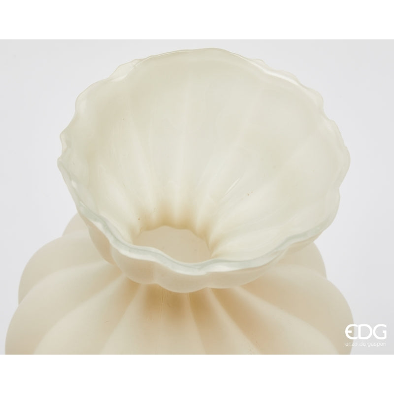 edg enzo de gasperi edg enzo de gasperi vaso flow sinuoso h 30 cm d 195 cm waterproof vetro avorio ean 8059824596963