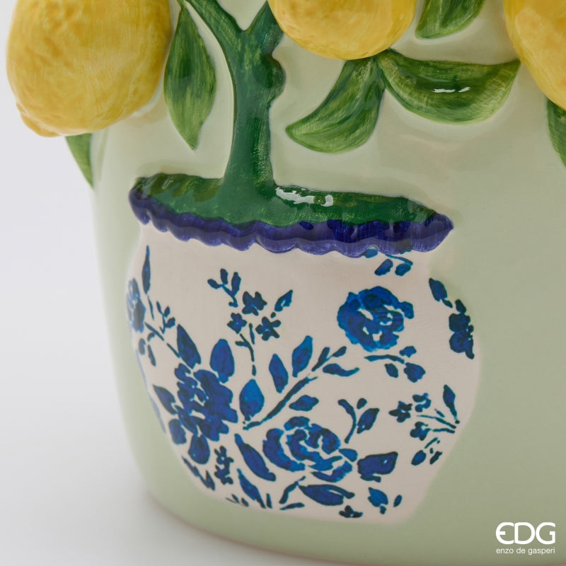 edg enzo de gasperi edg enzo de gasperi vaso limoni anfora h 26 cm d 20 cm mix giallo ean 8059824624864