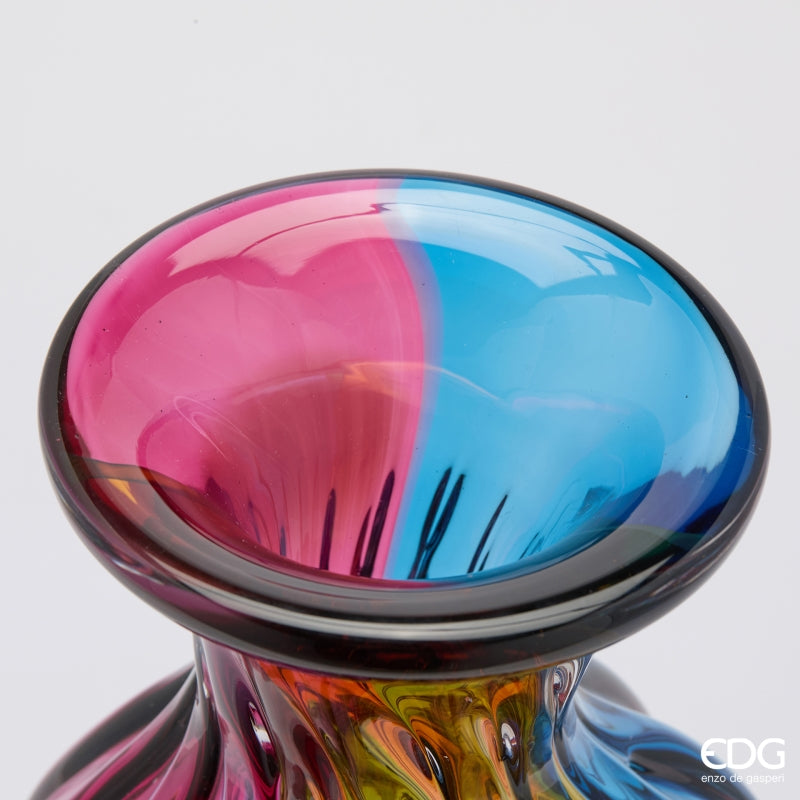 edg enzo de gasperi edg enzo de gasperi vaso rainbow anfora vetro h 49 cm d 24 cm multicolor ean 8059824632326