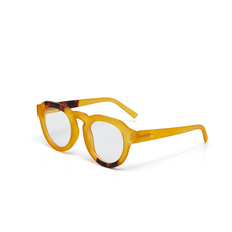 okkia okkia occhiale da lettura mod zeno soft touch anti luce blu giallo havana diottrie 1 00 ean 8055773197077