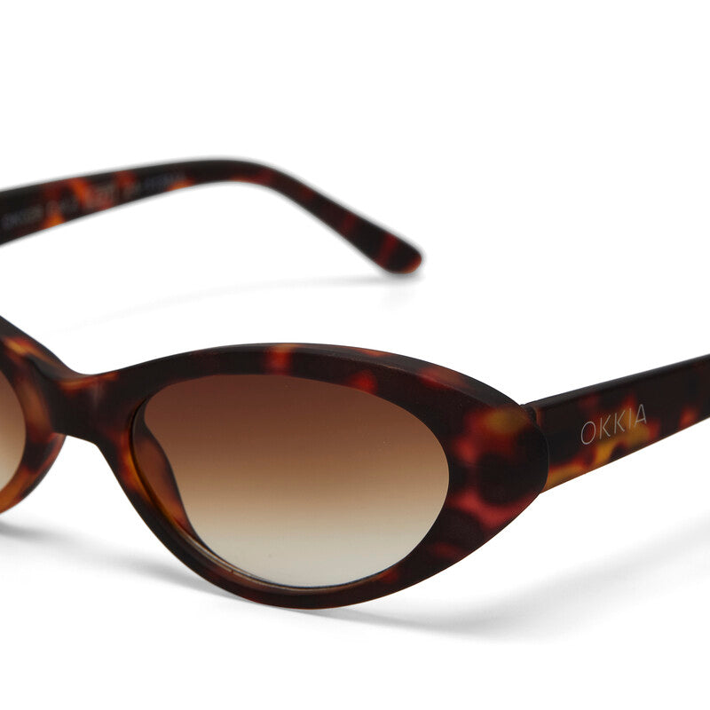 okkia okkia occhiale da sole premontato mod lina cat eye soft touch classic havana lenti brown ean 8058093549274