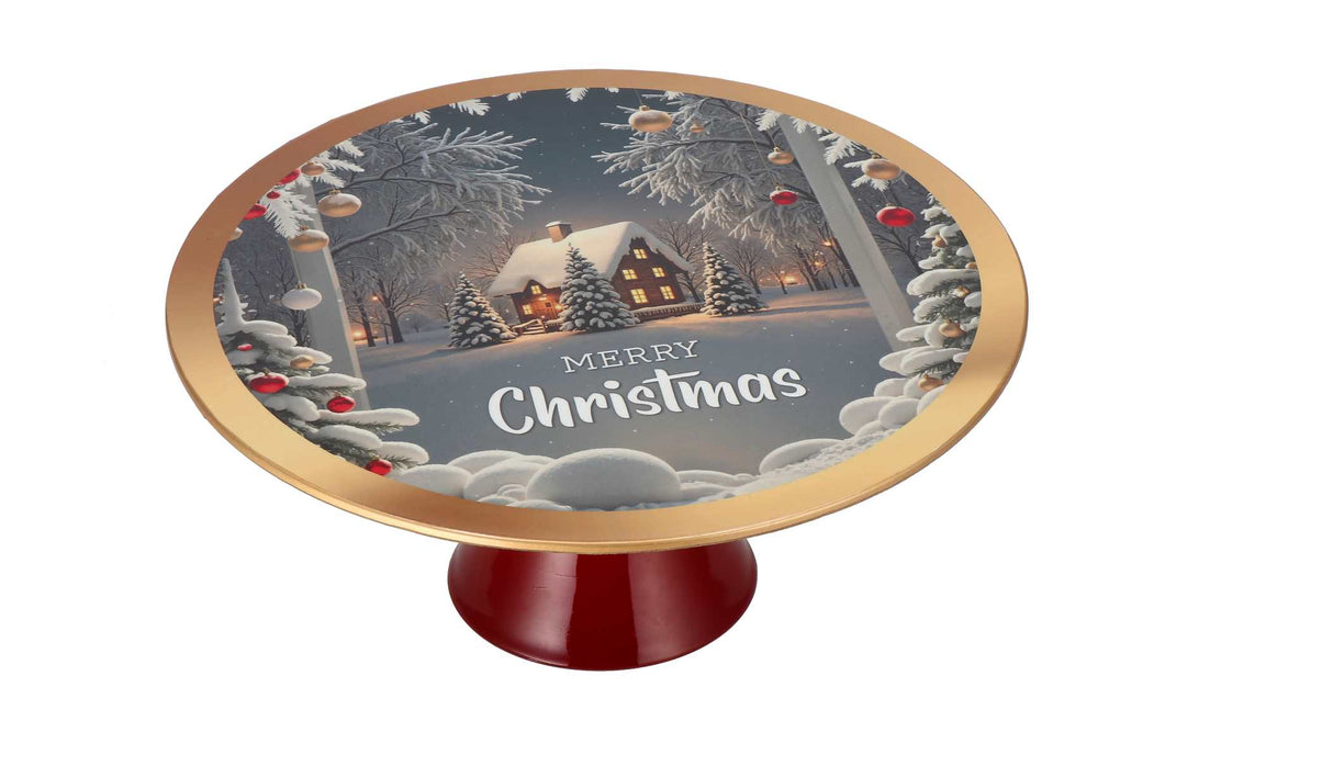 regalo italiano regalo italiano alzata tonda natale plastica d 33 cm h 14 cm ass multicolor 1 pz ean 8057586115194