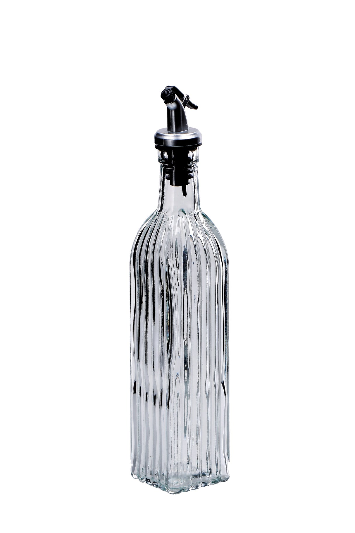 regalo italiano regalo italiano oliera acetiera ass con tappo acciaio 500 ml h 30 cm 6 x 6 cm vetro trasparente 1 pz ean 8057586201705