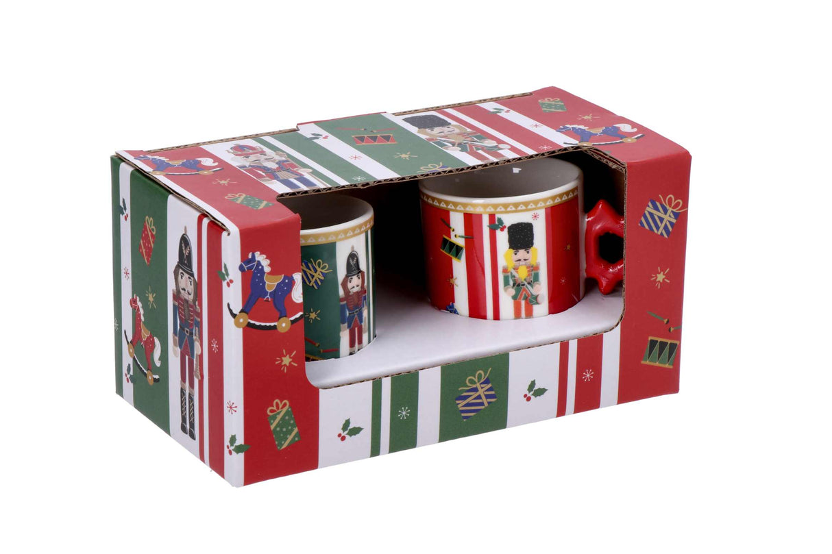 regalo italiano regalo italiano set 2 tazzine con vassoio di natale porcellana ass rosso bianco verde 1 pz ean 8057586117310