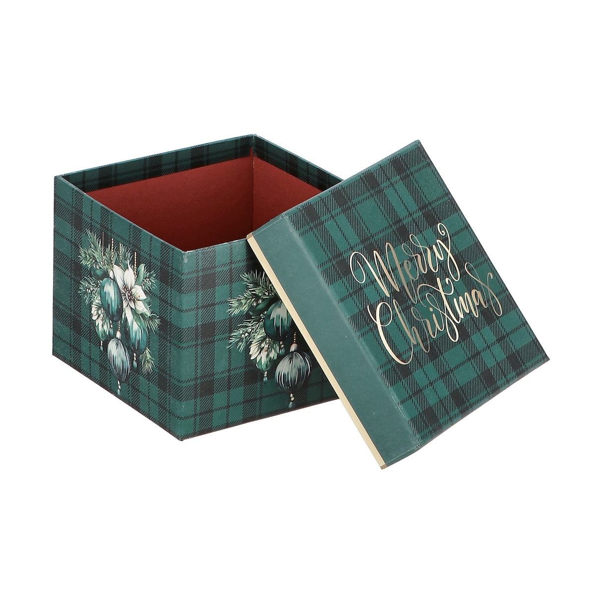 regalo italiano regalo italiano set 3 scatole quadrate di natale cartone ass rosso o verde 1 pz ean 8057586117495